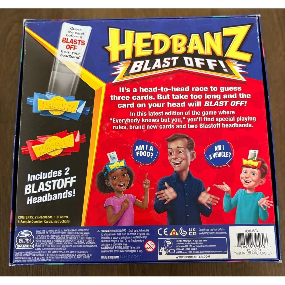Hedbanz Blast Off! Guessing‎ Card Game Spin Master 6+ kids young adult